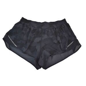 Lululemon Hotty Hot Low Rise 2.5" Shorts Camo Deep Coal Running Athletic 12